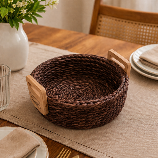 Handcrafted Sabai Grass AZO-Free Dyed 100% Natural Storage Box/Utility Box (H x L x B = 4 inch x 8 inch x 8 inch)