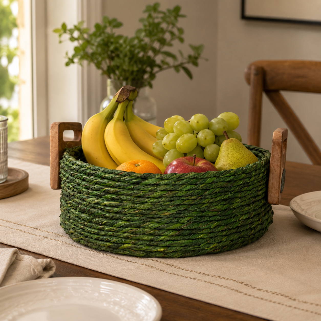 Handcrafted Sabai Grass AZO-Free Dyed 100% Natural Storage Box/Utility Box (H x L x B = 4 inch x 8 inch x 8 inch)