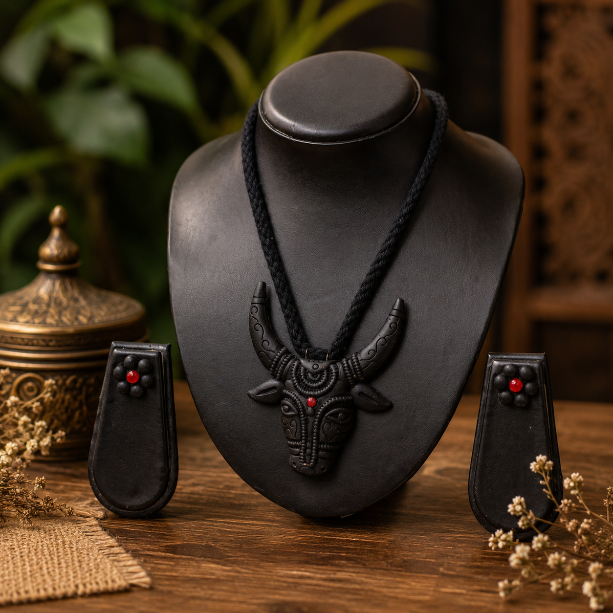 Handcrafted Terracotta Jewellery Set for Women | Indian Traditional Clay Necklace & Earrings | Ethnic Fashion Jewellery | TRN180