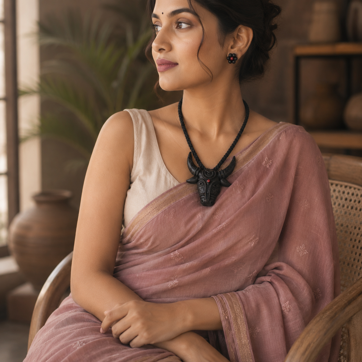 Handcrafted Terracotta Jewellery Set for Women | Indian Traditional Clay Necklace & Earrings | Ethnic Fashion Jewellery | TRN180