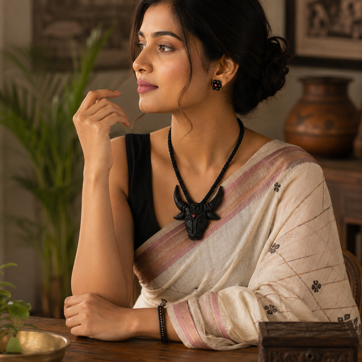 Handcrafted Terracotta Jewellery Set for Women | Indian Traditional Clay Necklace & Earrings | Ethnic Fashion Jewellery | TRN180