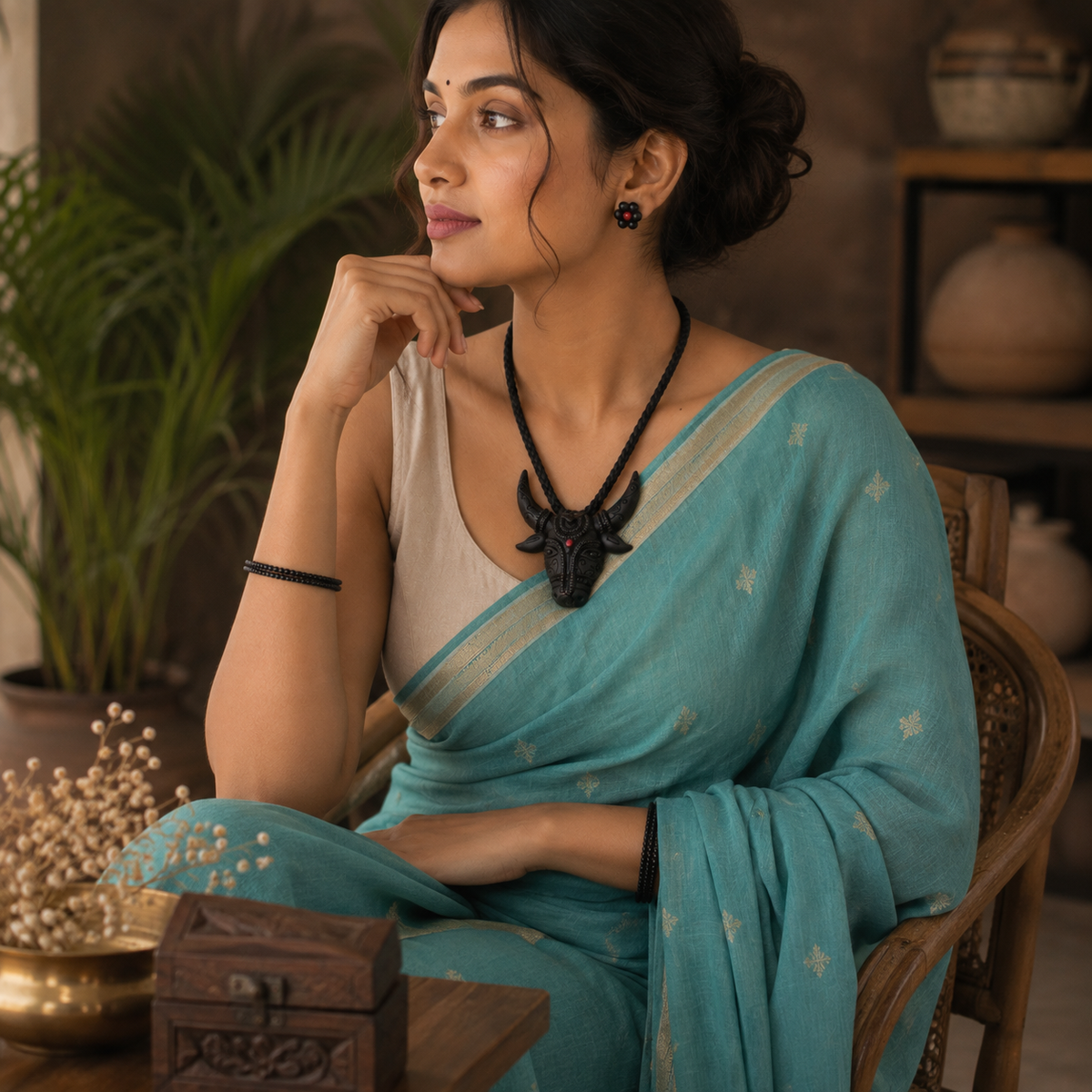 Handcrafted Terracotta Jewellery Set for Women | Indian Traditional Clay Necklace & Earrings | Ethnic Fashion Jewellery | TRN180