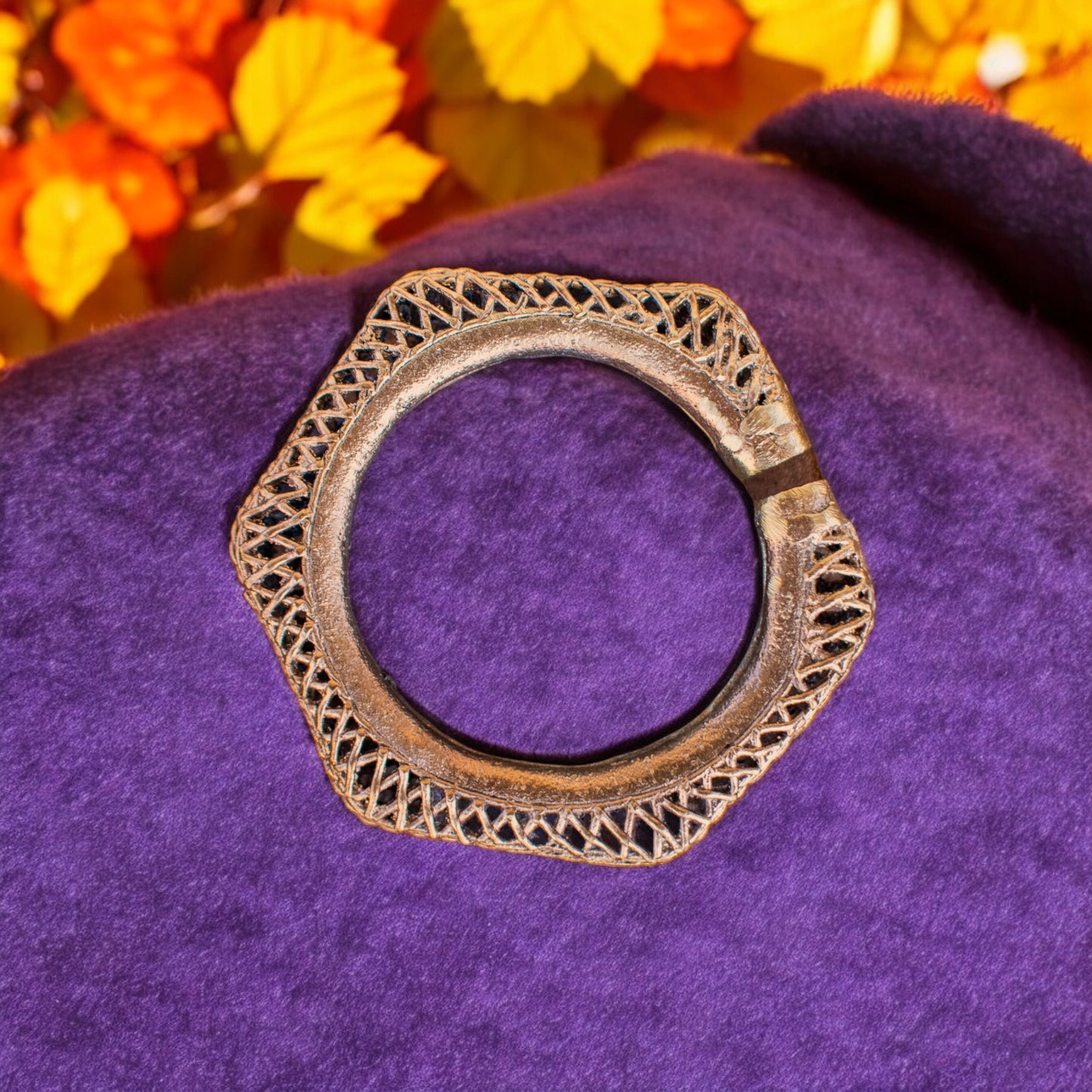Dhokra Art Brass Metal Craft Bangle. (Free Size) (DKRB0022)