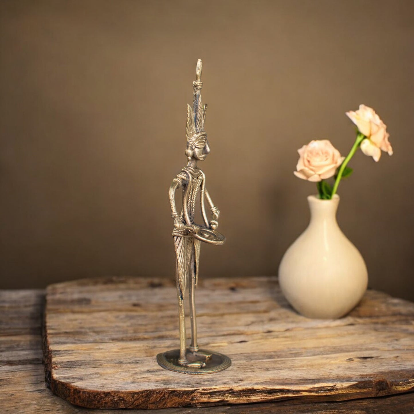 Dhokra Art Brass Metal Tribal Musician Man Home Decor || D82