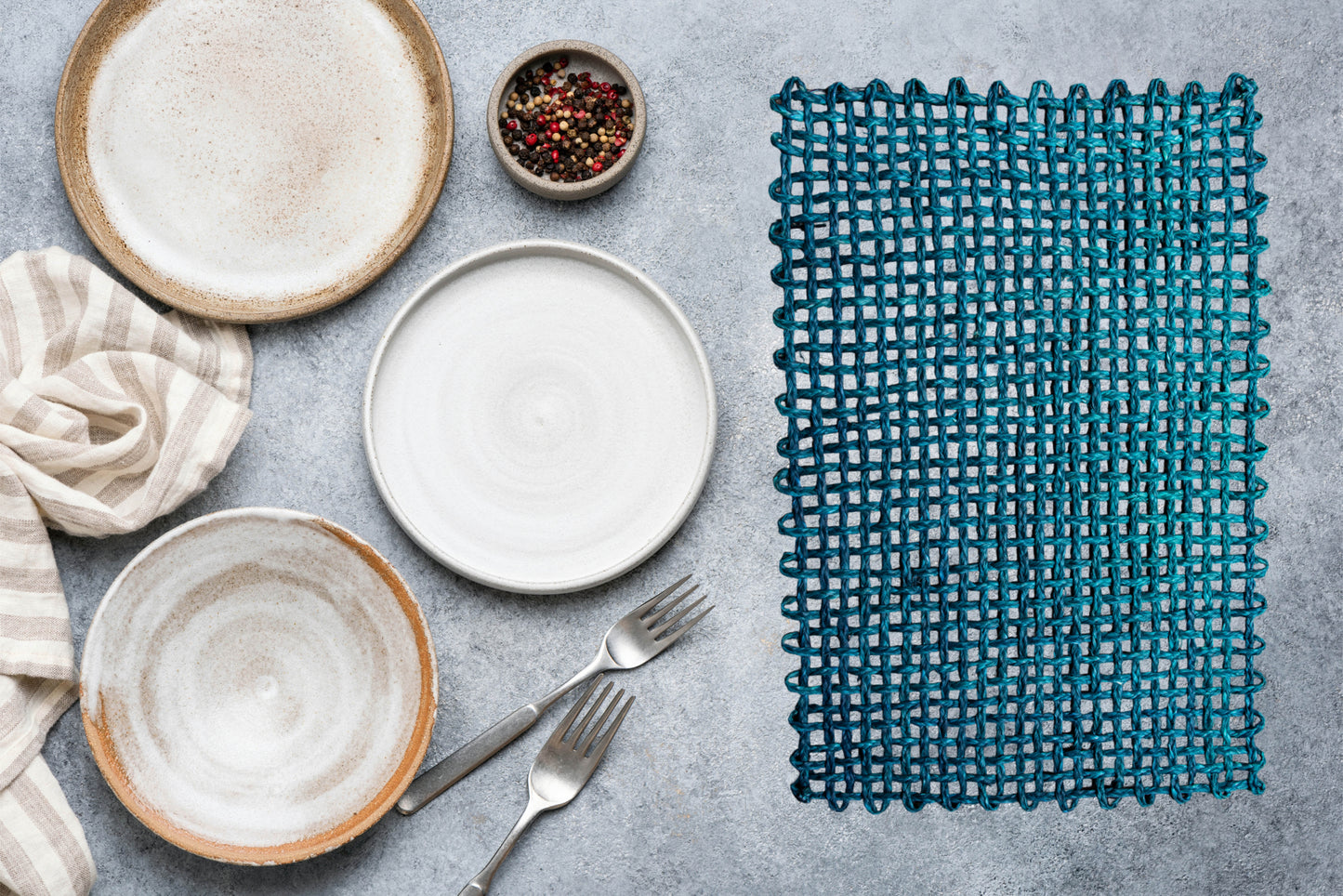 Handcrafted Sabai Grass AZO-Free Dyed 100% Natural Dining Table Placemats || 12x18 Inches (Set of 4)