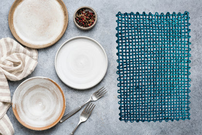 Handcrafted Sabai Grass AZO-Free Dyed 100% Natural Dining Table Placemats || 12x18 Inches (Set of 4)