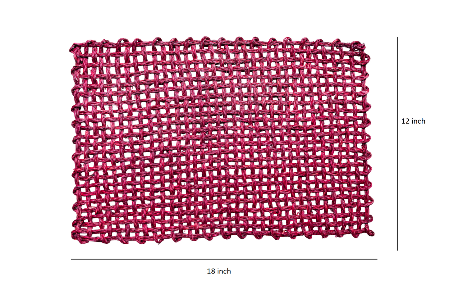Handcrafted Sabai Grass AZO-Free Dyed 100% Natural Dining Table Placemats || 12x18 Inches (Set of 4)