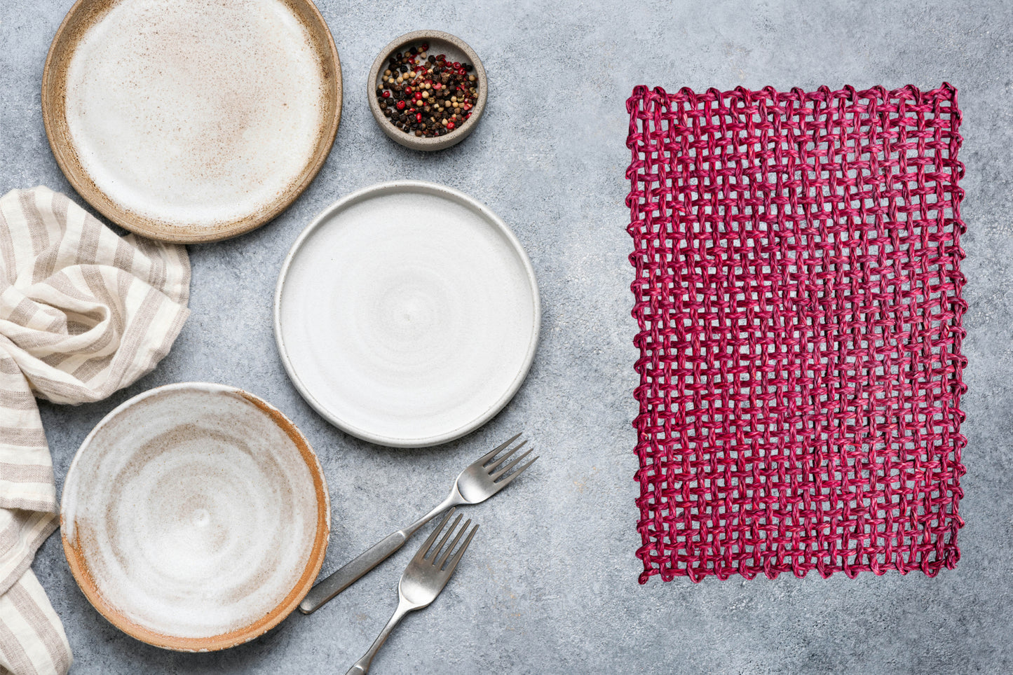 Handcrafted Sabai Grass AZO-Free Dyed 100% Natural Dining Table Placemats || 12x18 Inches (Set of 4)