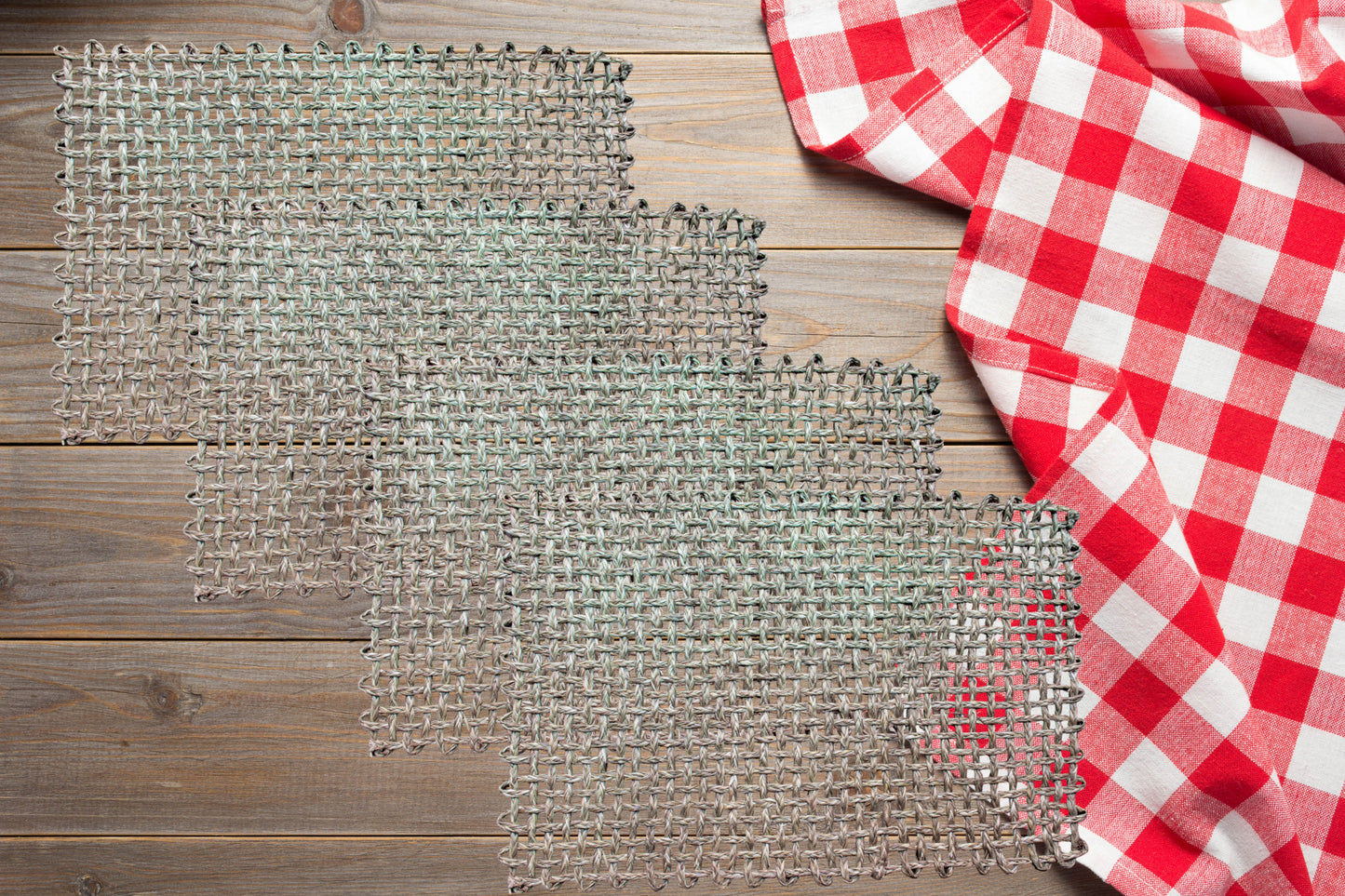 Handcrafted Sabai Grass AZO-Free Dyed 100% Natural Dining Table Placemats || 12x18 Inches (Set of 4)