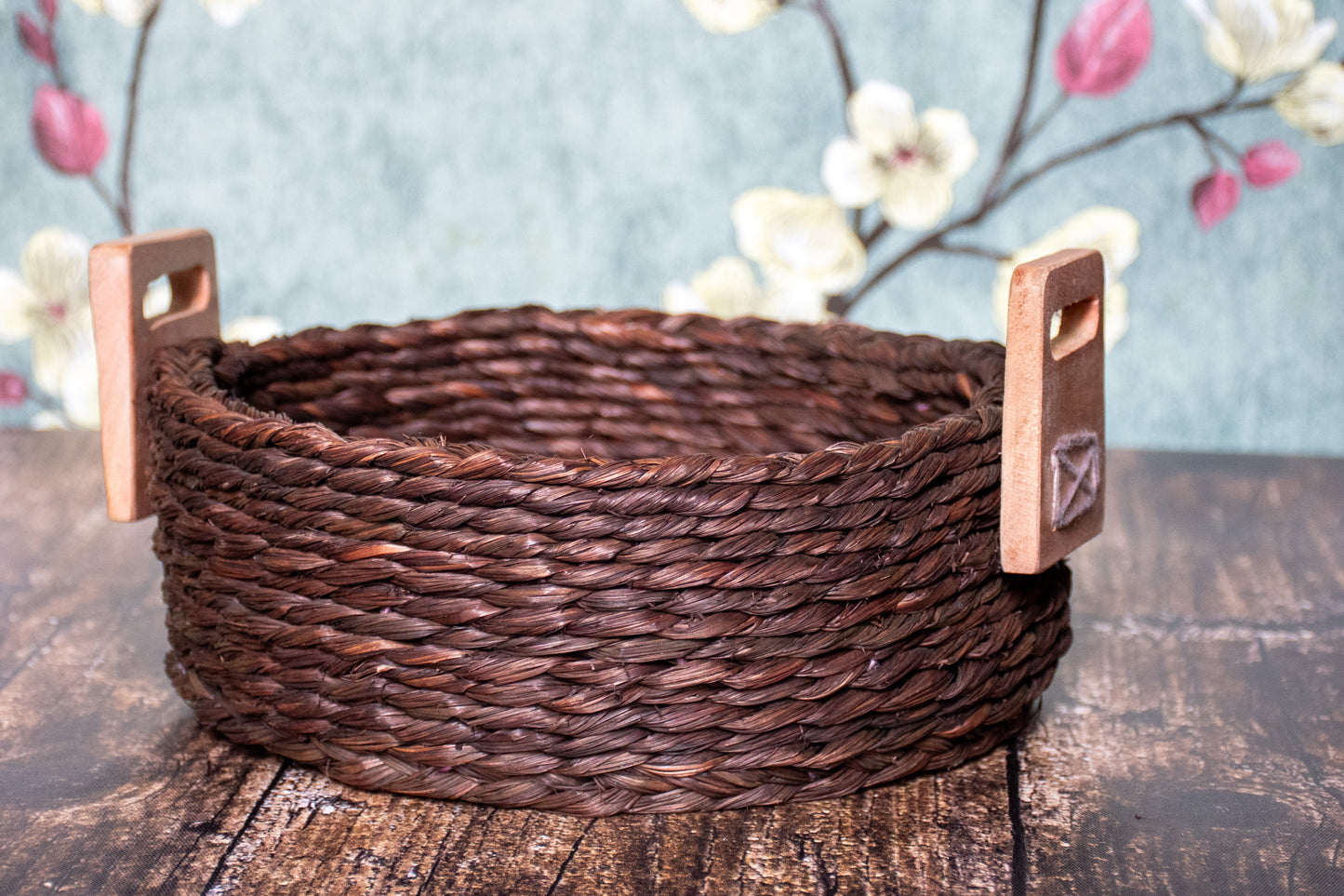 Handcrafted Sabai Grass AZO-Free Dyed 100% Natural Storage Box/Utility Box (H x L x B = 4 inch x 8 inch x 8 inch)