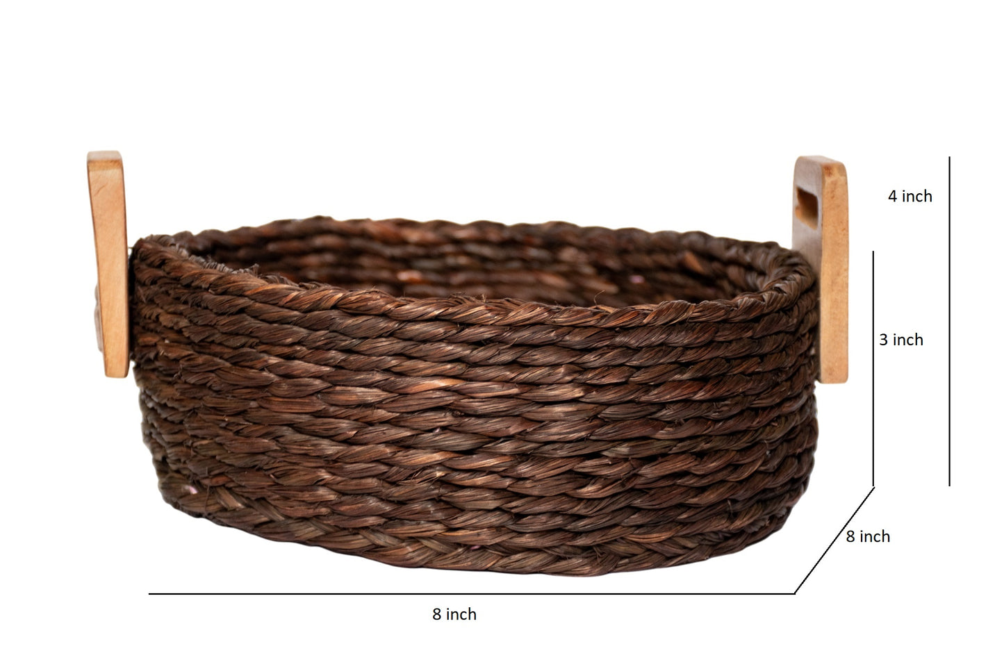 Handcrafted Sabai Grass AZO-Free Dyed 100% Natural Storage Box/Utility Box (H x L x B = 4 inch x 8 inch x 8 inch)