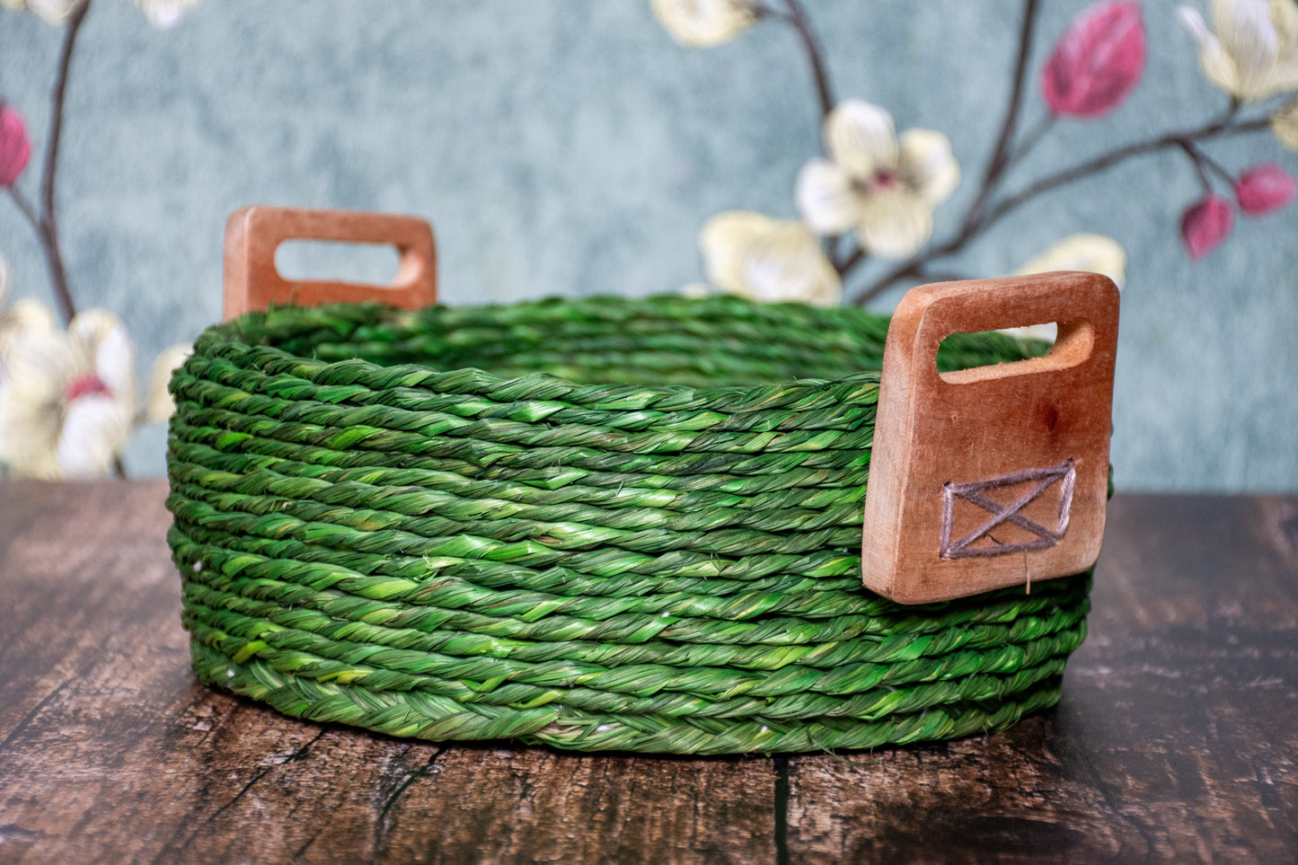 Handcrafted Sabai Grass AZO-Free Dyed 100% Natural Storage Box/Utility Box (H x L x B = 4 inch x 8 inch x 8 inch)