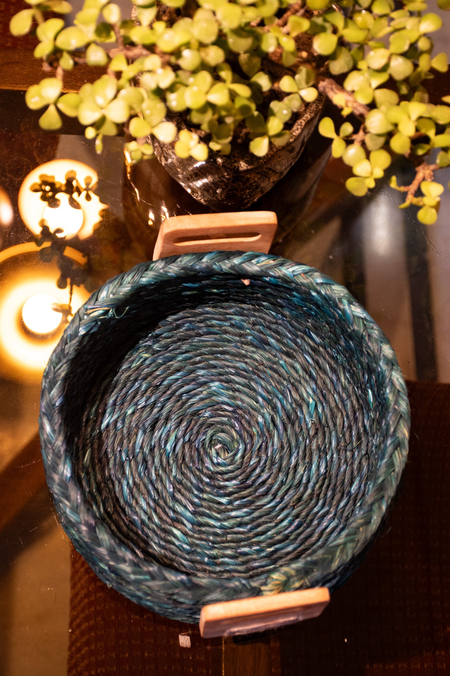 Handcrafted Sabai Grass AZO-Free Dyed 100% Natural Storage Box/Utility Box (H x L x B = 4 inch x 8 inch x 8 inch)