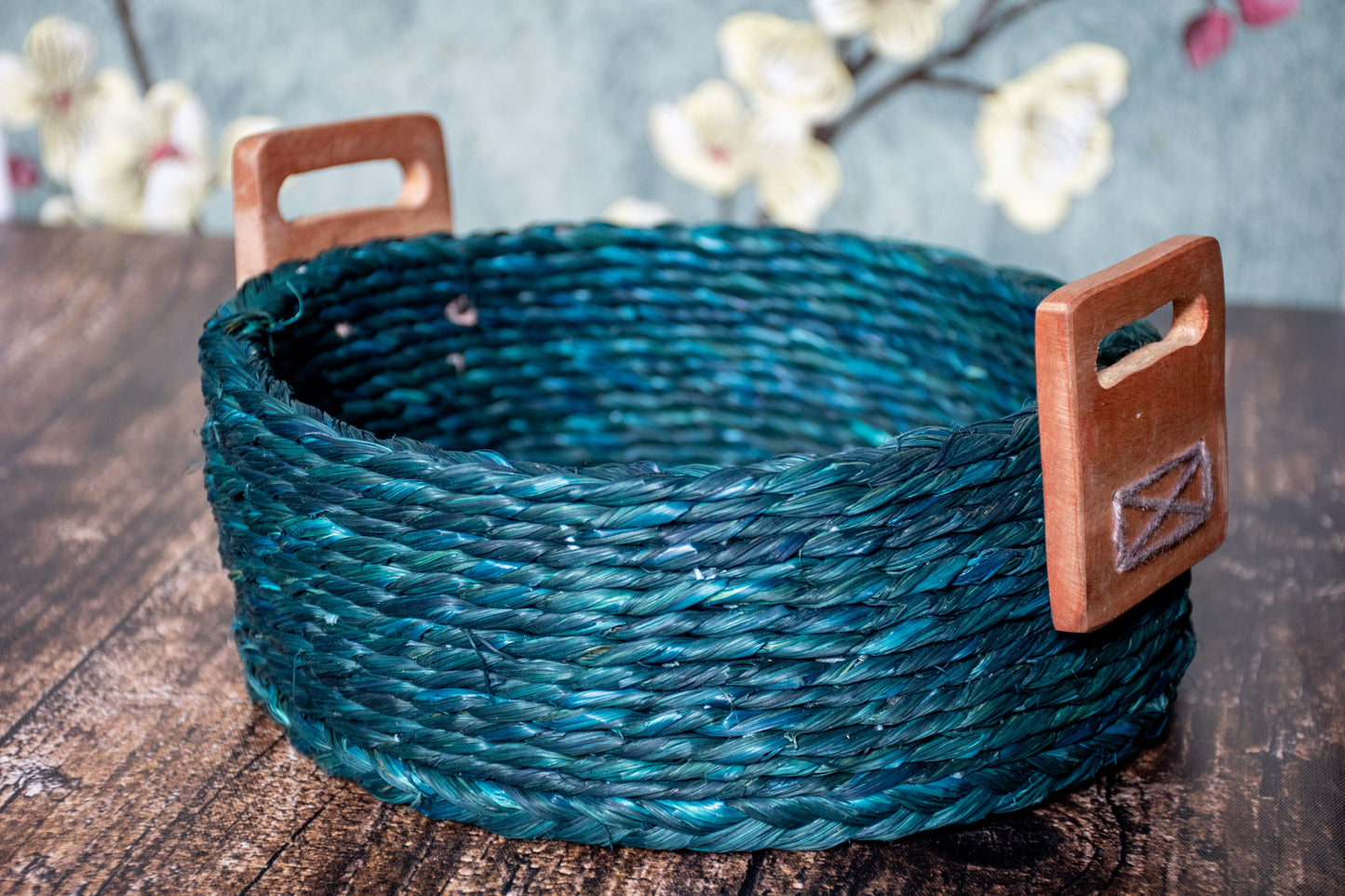 Handcrafted Sabai Grass AZO-Free Dyed 100% Natural Storage Box/Utility Box (H x L x B = 4 inch x 8 inch x 8 inch)