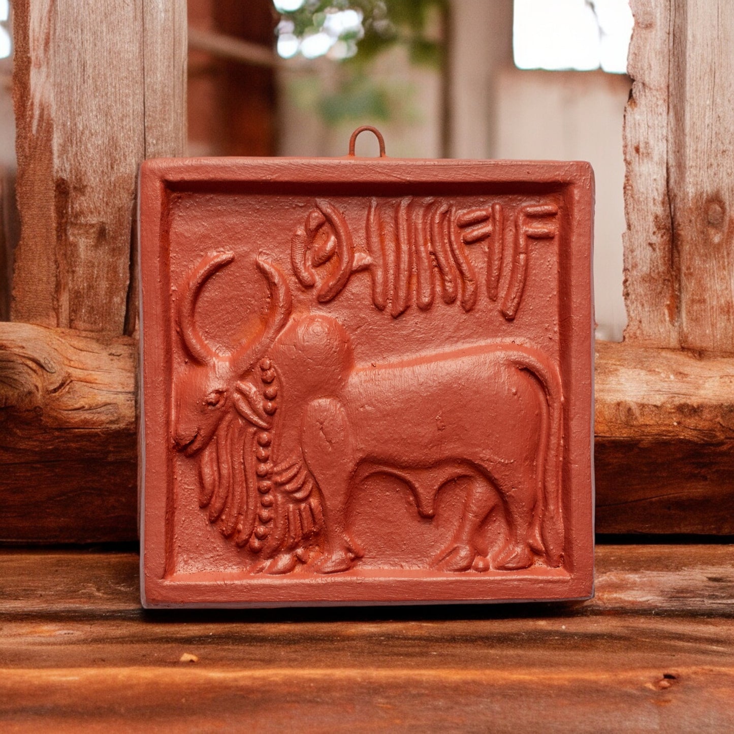 Terracotta Wall Hanging Harappan Art Tiles (4 inch x 4 inch)