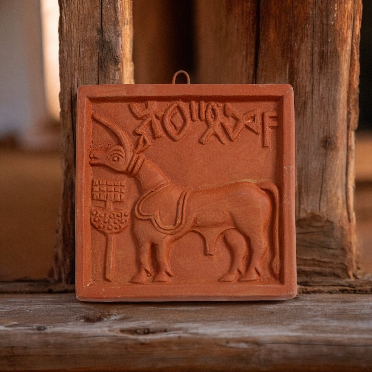 Terracotta Wall Hanging Harappan Art Tiles (4 inch x 4 inch)