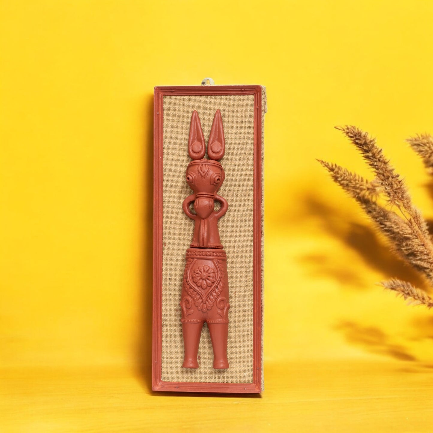 Terracotta Bankura Horse Wall Hanging T15 (H x W : 17 inch x 6 inch)