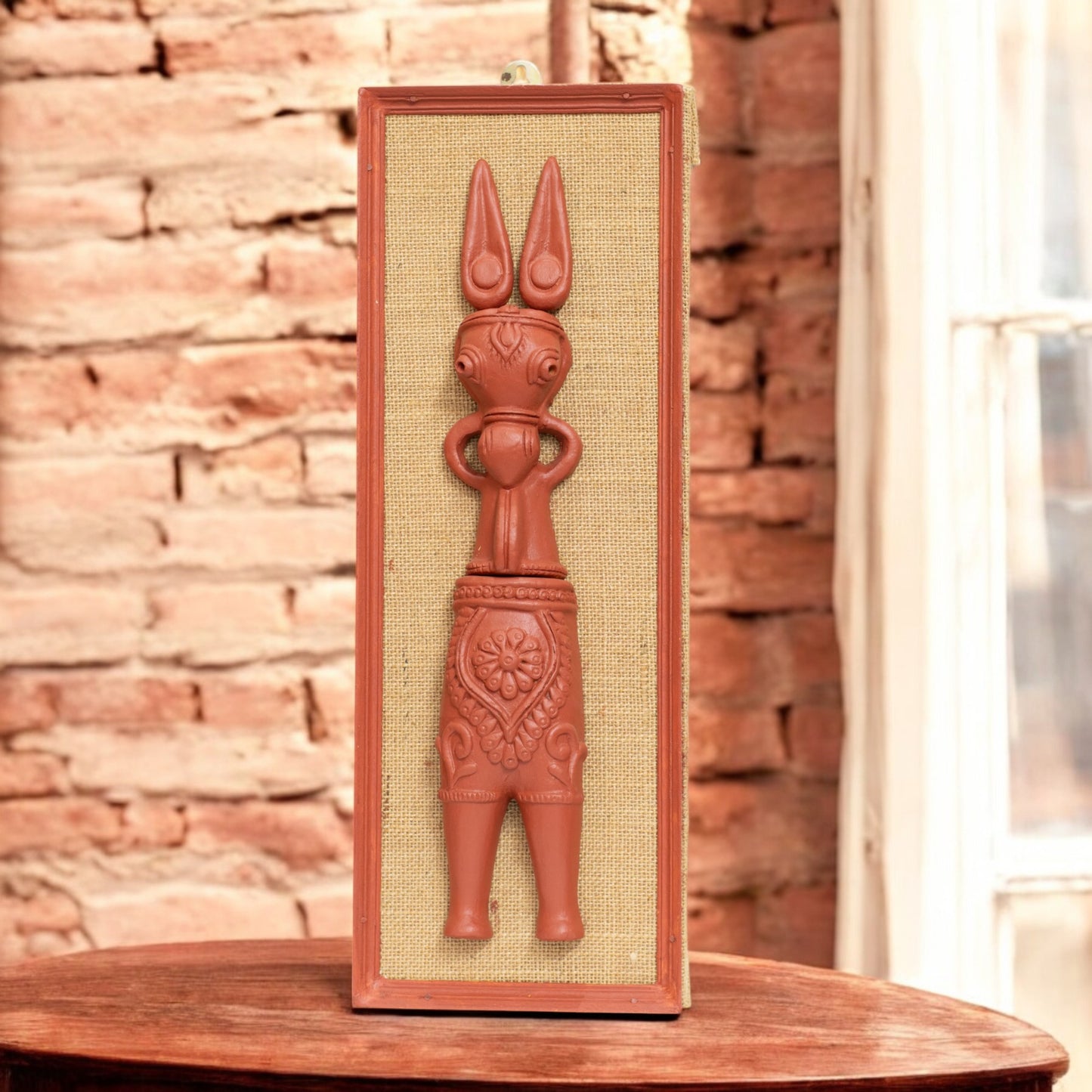 Terracotta Bankura Horse Wall Hanging T15 (H x W : 17 inch x 6 inch)