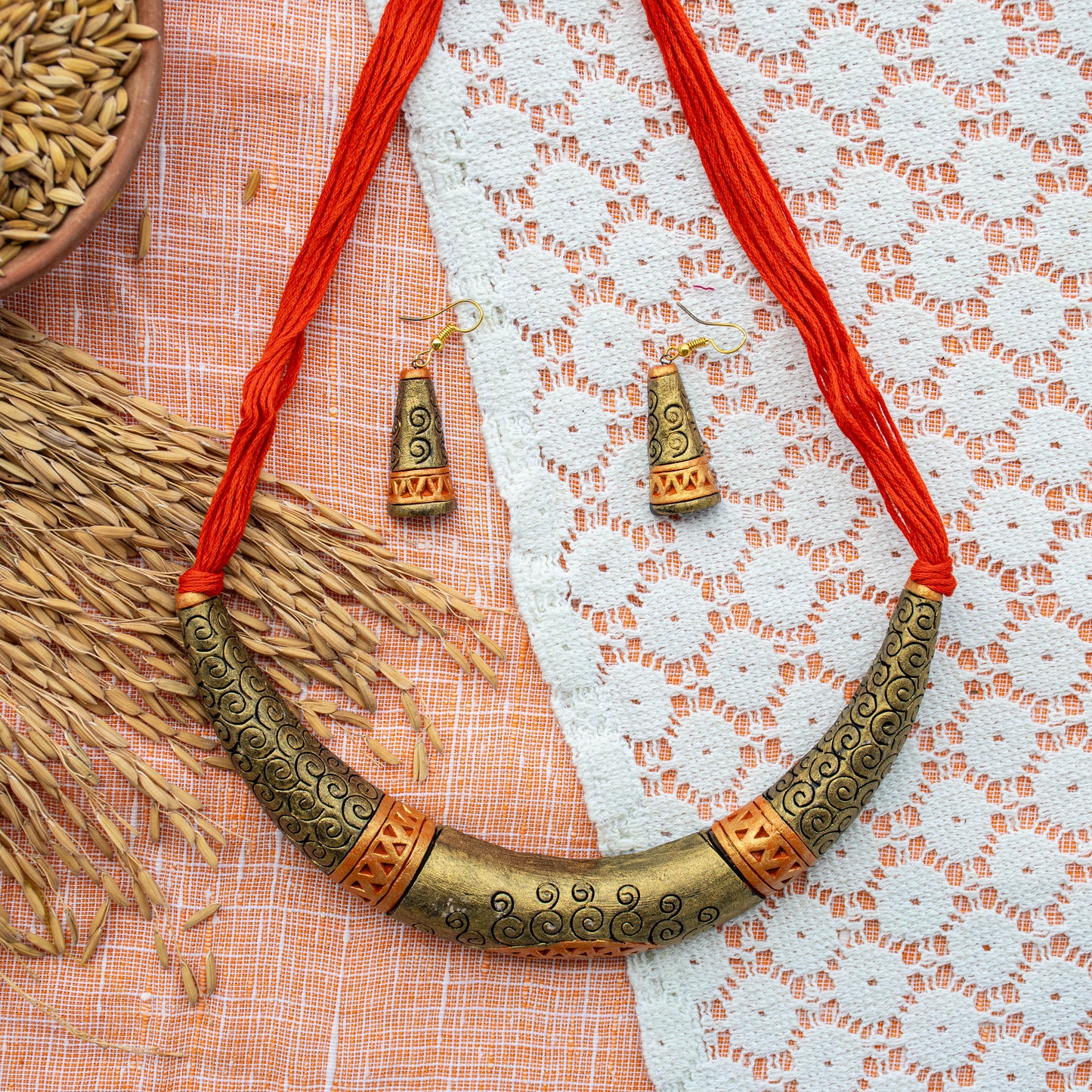 Handmade Terracotta Jewelry Set TR103