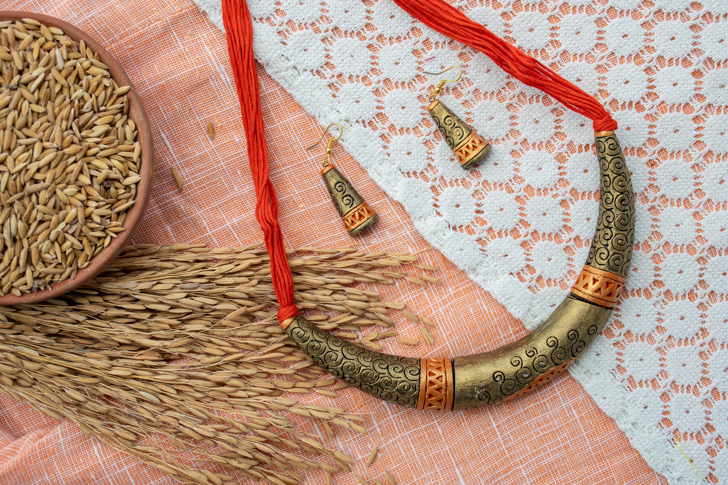 Handmade Terracotta Jewelry Set TR103