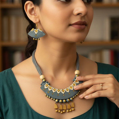Handmade Terracotta Jewelry Set for Woman TRN107