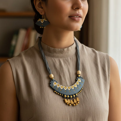 Handmade Terracotta Jewelry Set for Woman TRN107