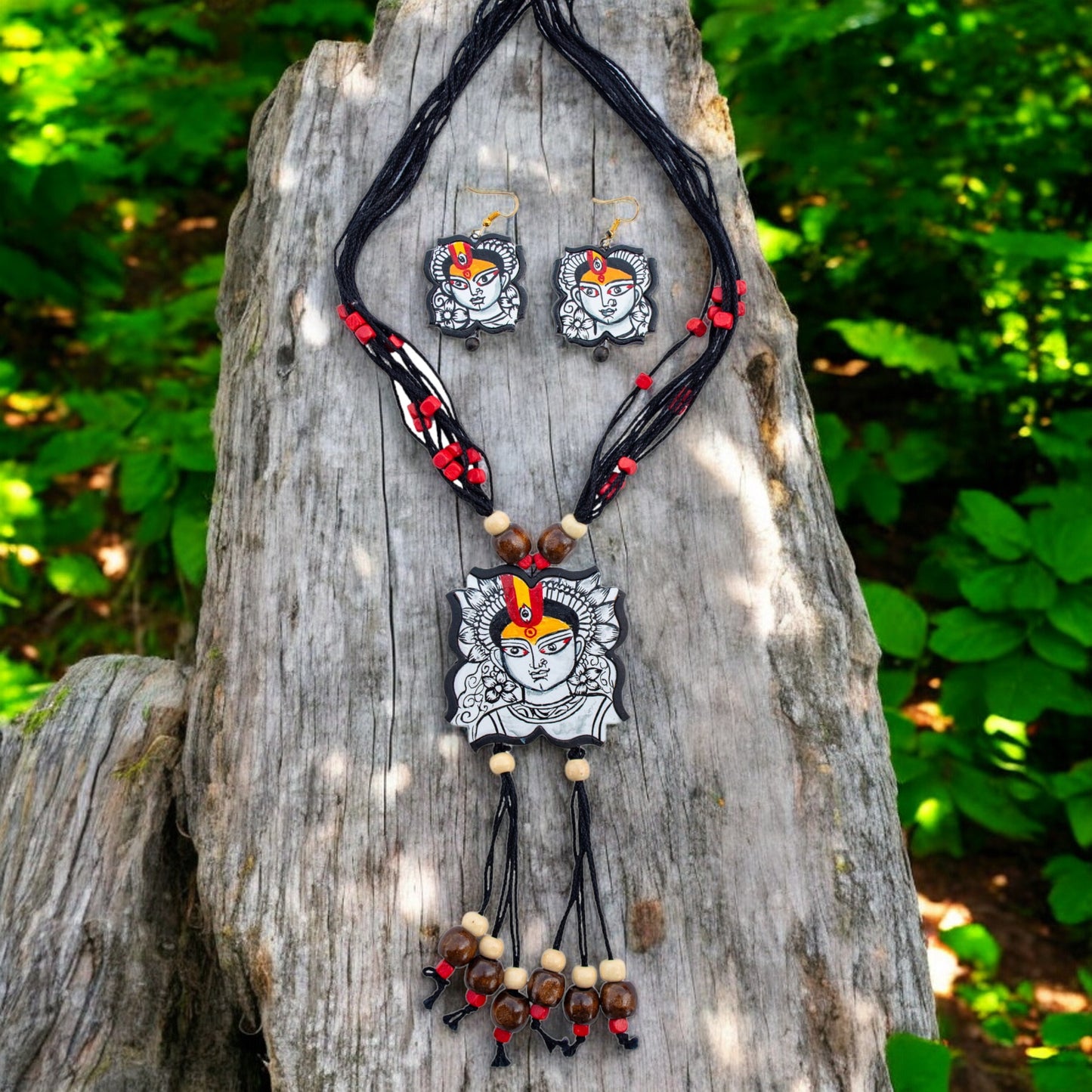Handmade Terracotta Jewelry Set Devi Durga TRN122