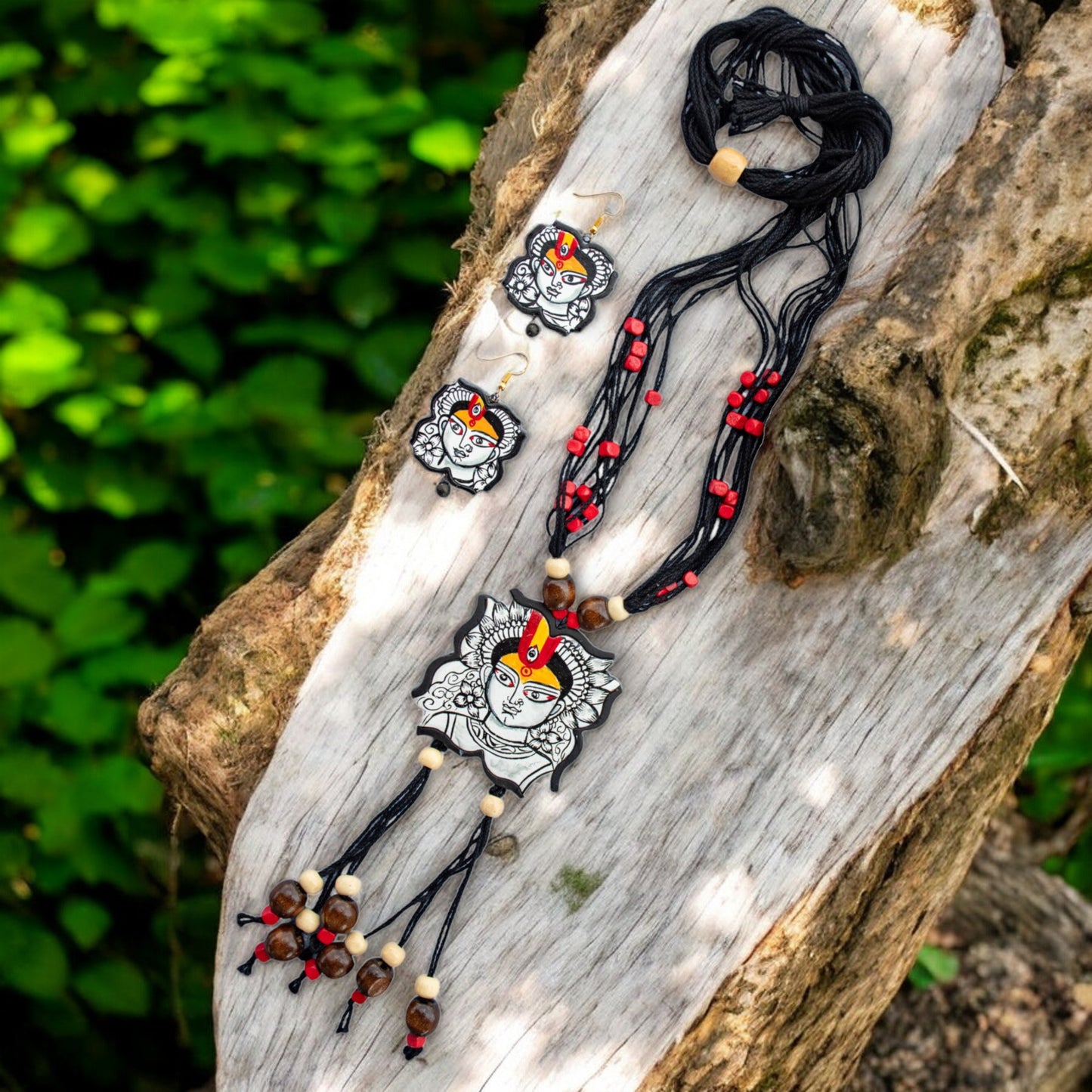 Handmade Terracotta Jewelry Set Devi Durga TRN122