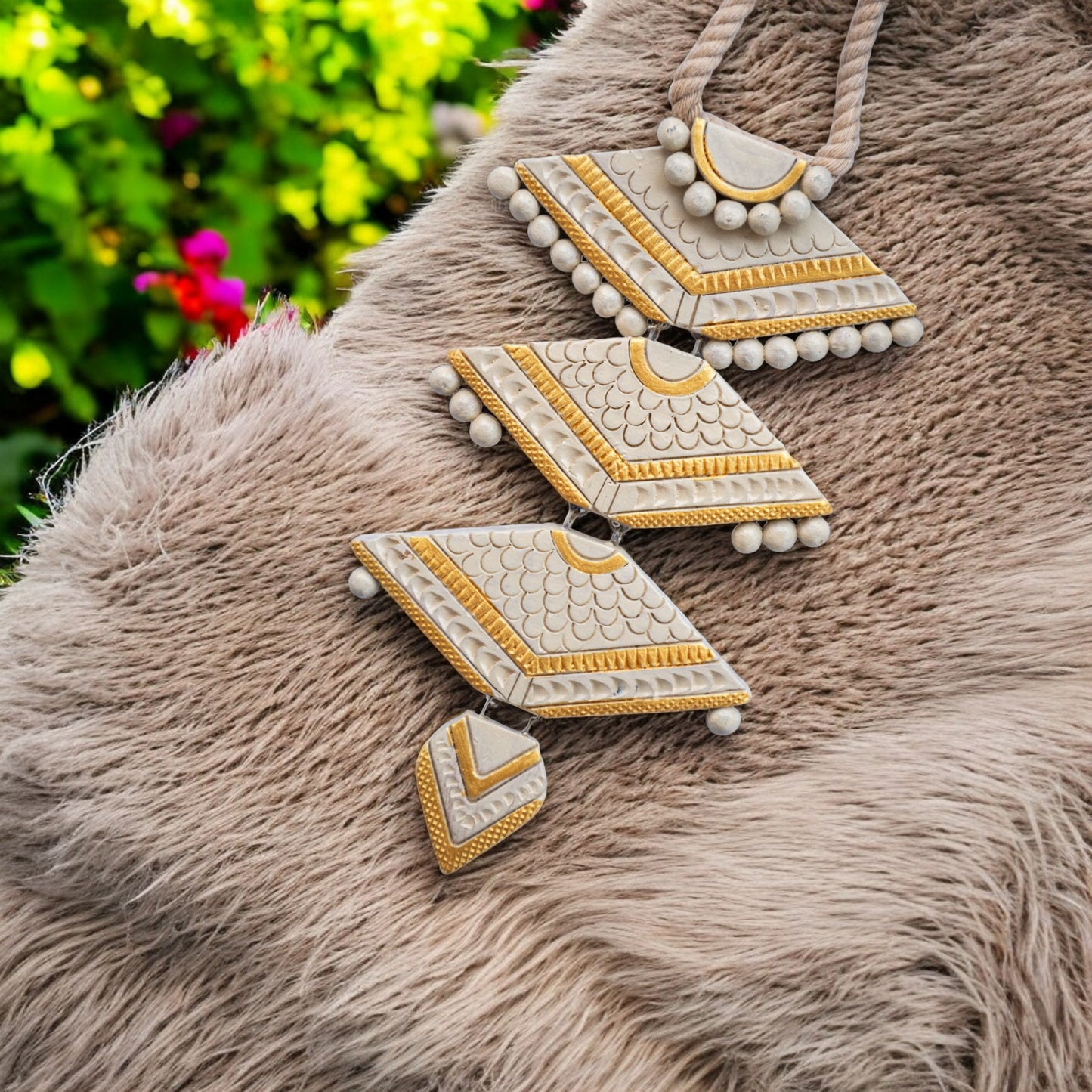 Handmade Terracotta Jewelry Set for Woman TRN125