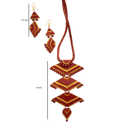 Handmade Terracotta Jewelry Set for Woman TRN125