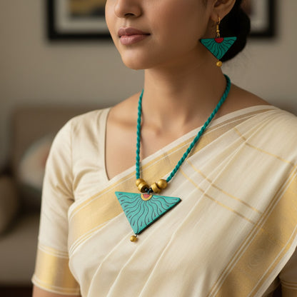 Handmade Terracotta Jewelry Set TRN132