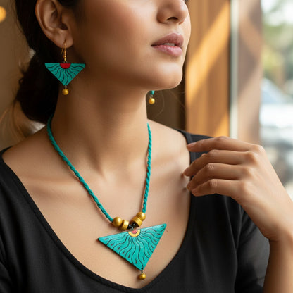 Handmade Terracotta Jewelry Set TRN132