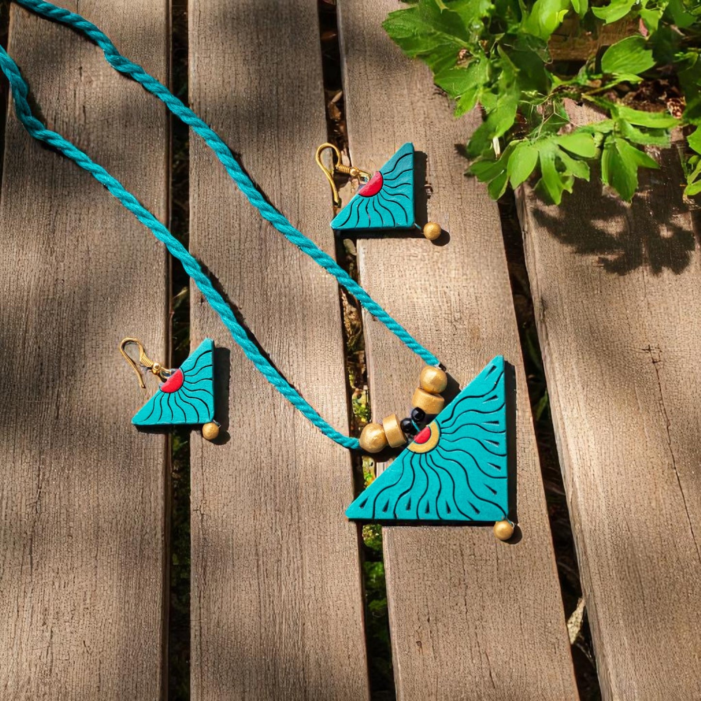 Handmade Terracotta Jewelry Set TRN132