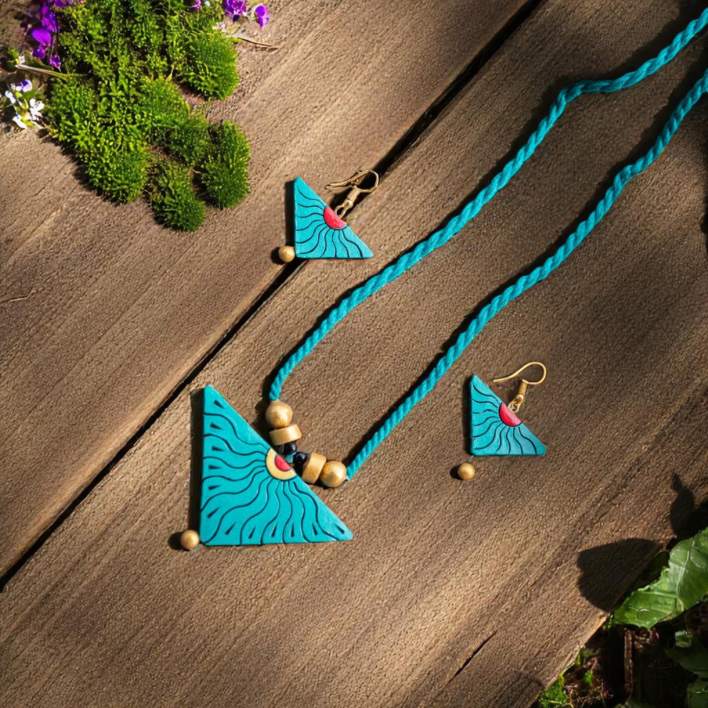 Handmade Terracotta Jewelry Set TRN132