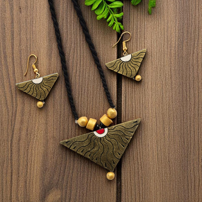 Handmade Terracotta Jewelry Set TRN132