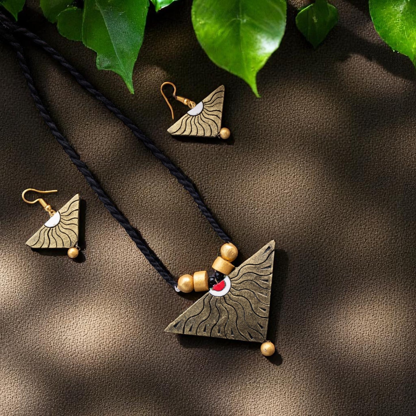 Handmade Terracotta Jewelry Set TRN132