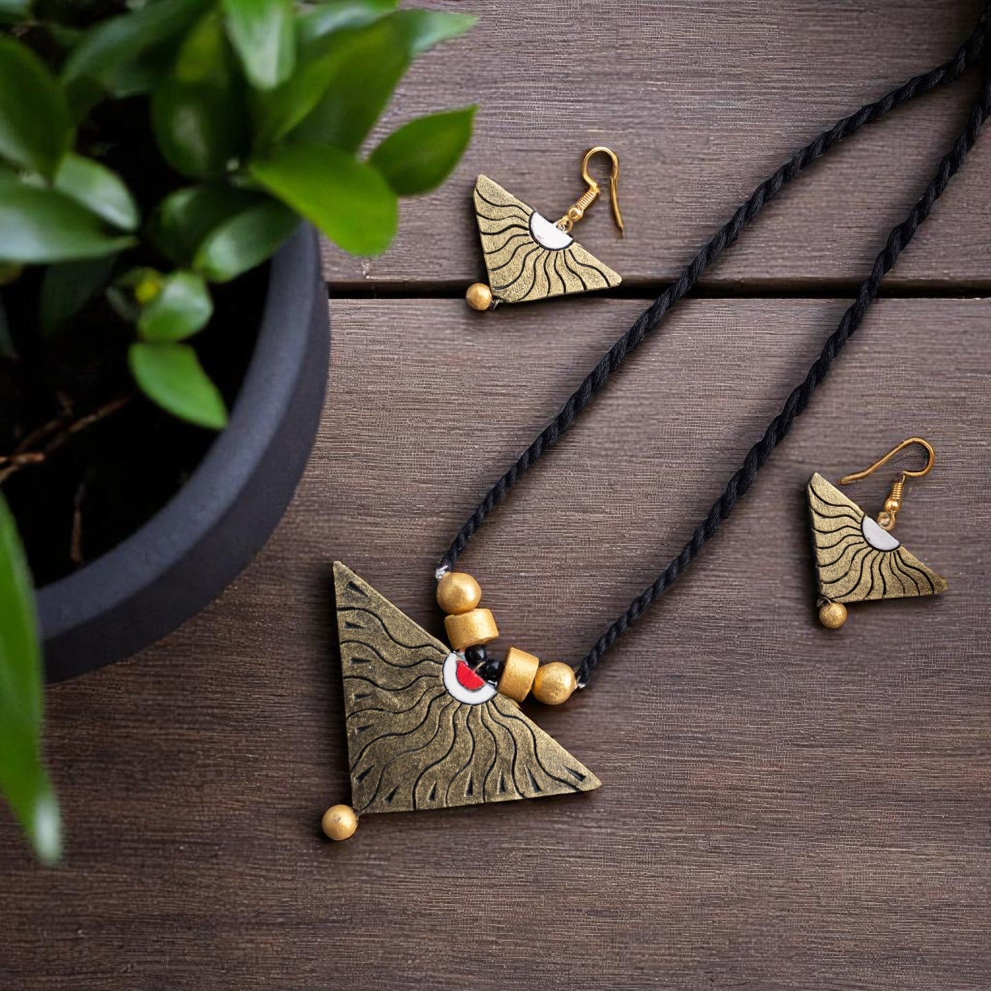 Handmade Terracotta Jewelry Set TRN132