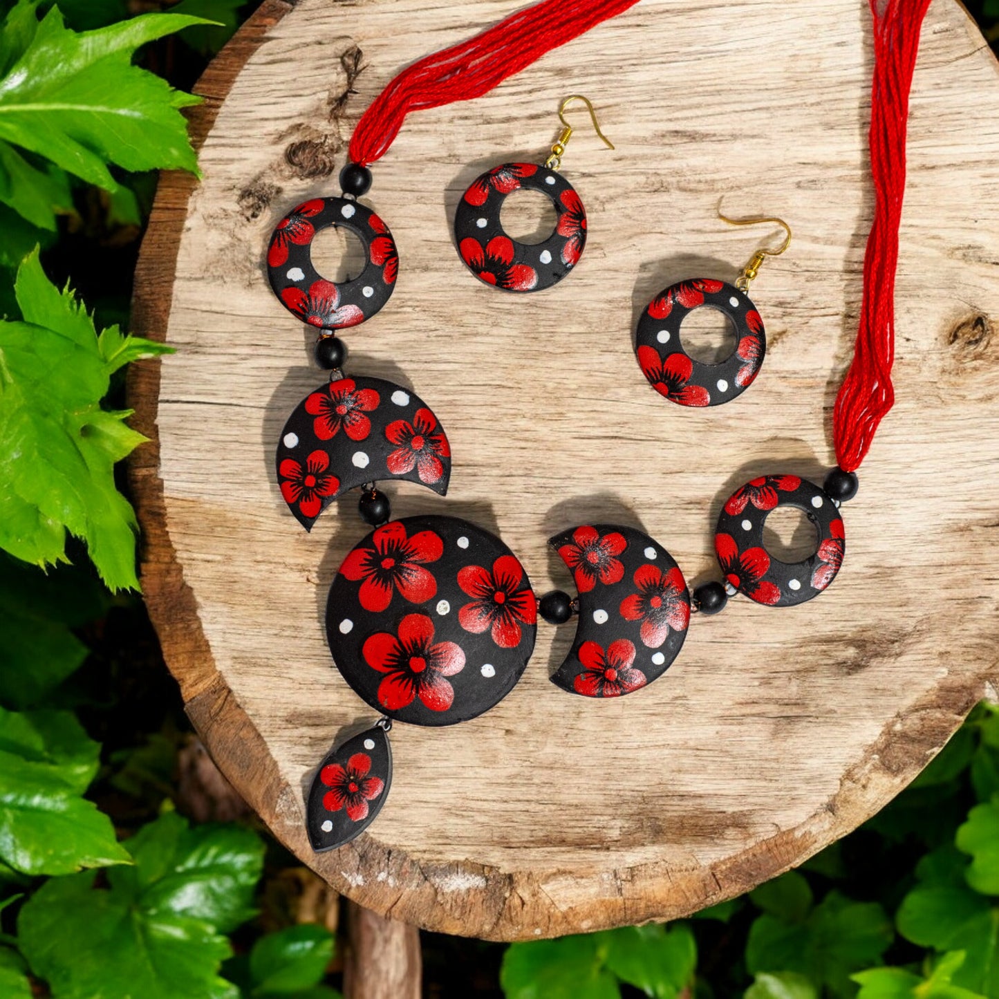 Handmade Terracotta Jewelry Set for Women TRN145