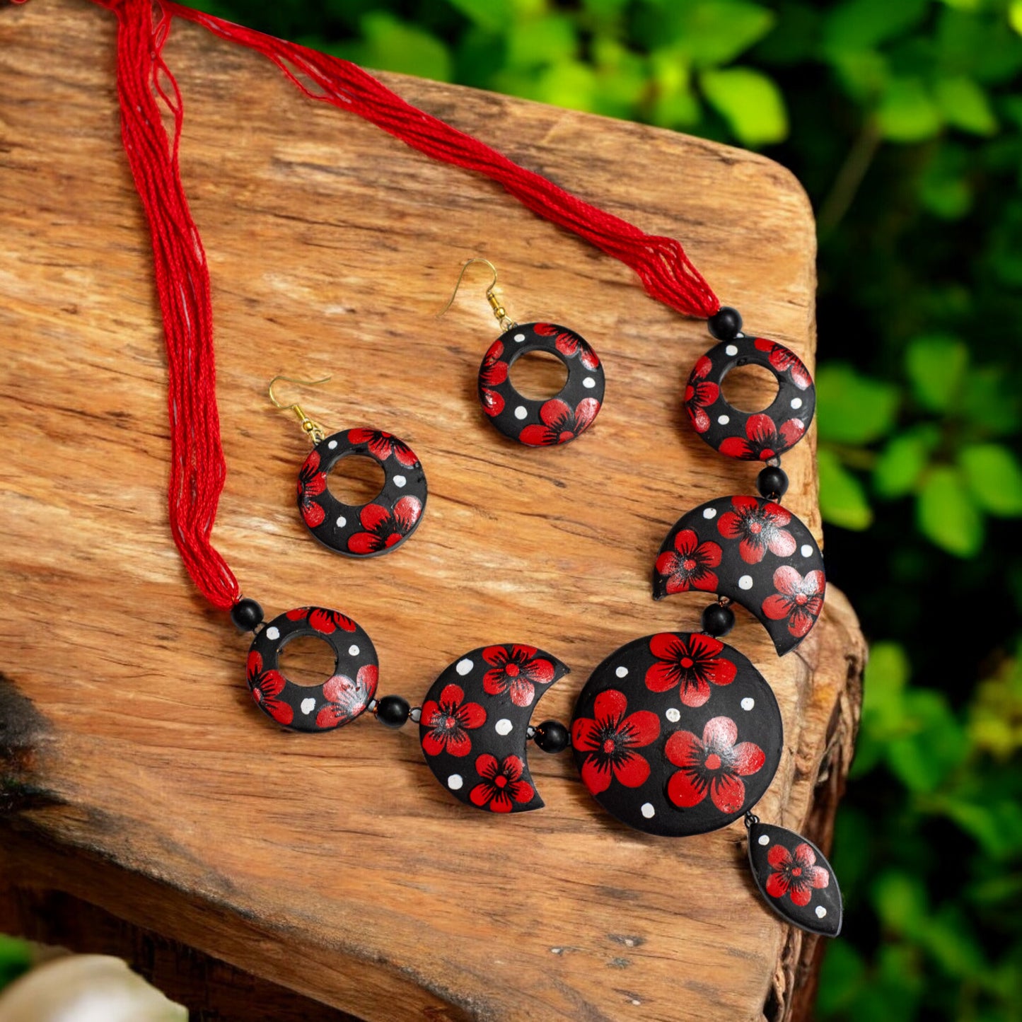 Handmade Terracotta Jewelry Set for Women TRN145