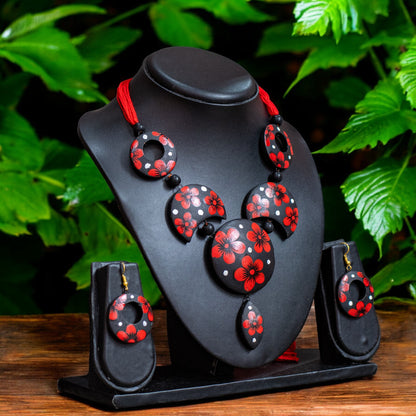 Handmade Terracotta Jewelry Set for Women TRN145