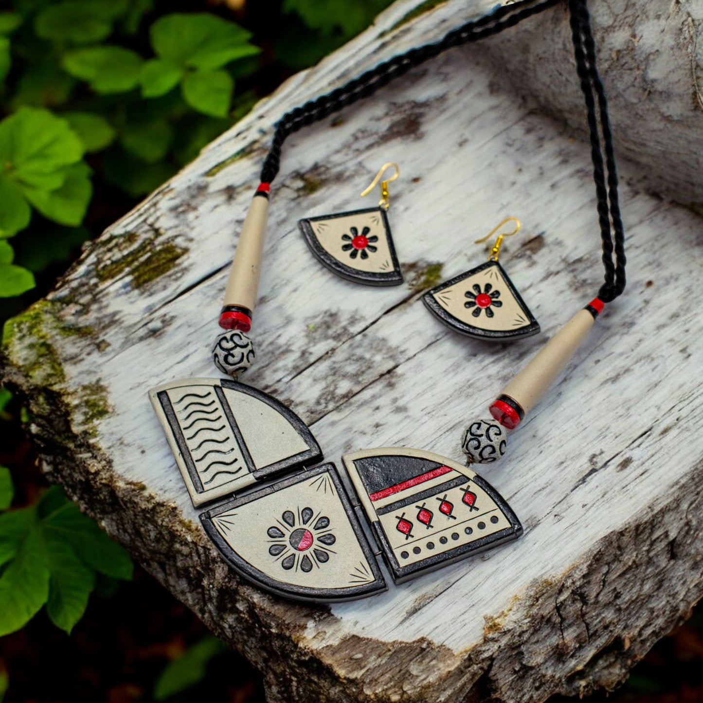 Handmade Terracotta Jewelry Set For Woman TR146