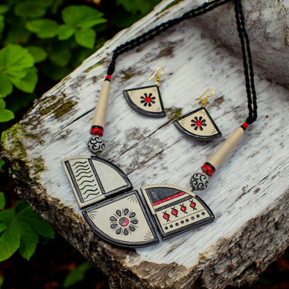 Handmade Terracotta Jewelry Set For Woman TR146