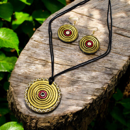 Handmade Terracotta Jewelry Set For Woman TR147