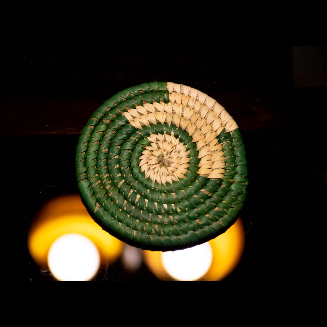Handmade Sabai Grass Coasters (Set of 4) || Diameter 4"