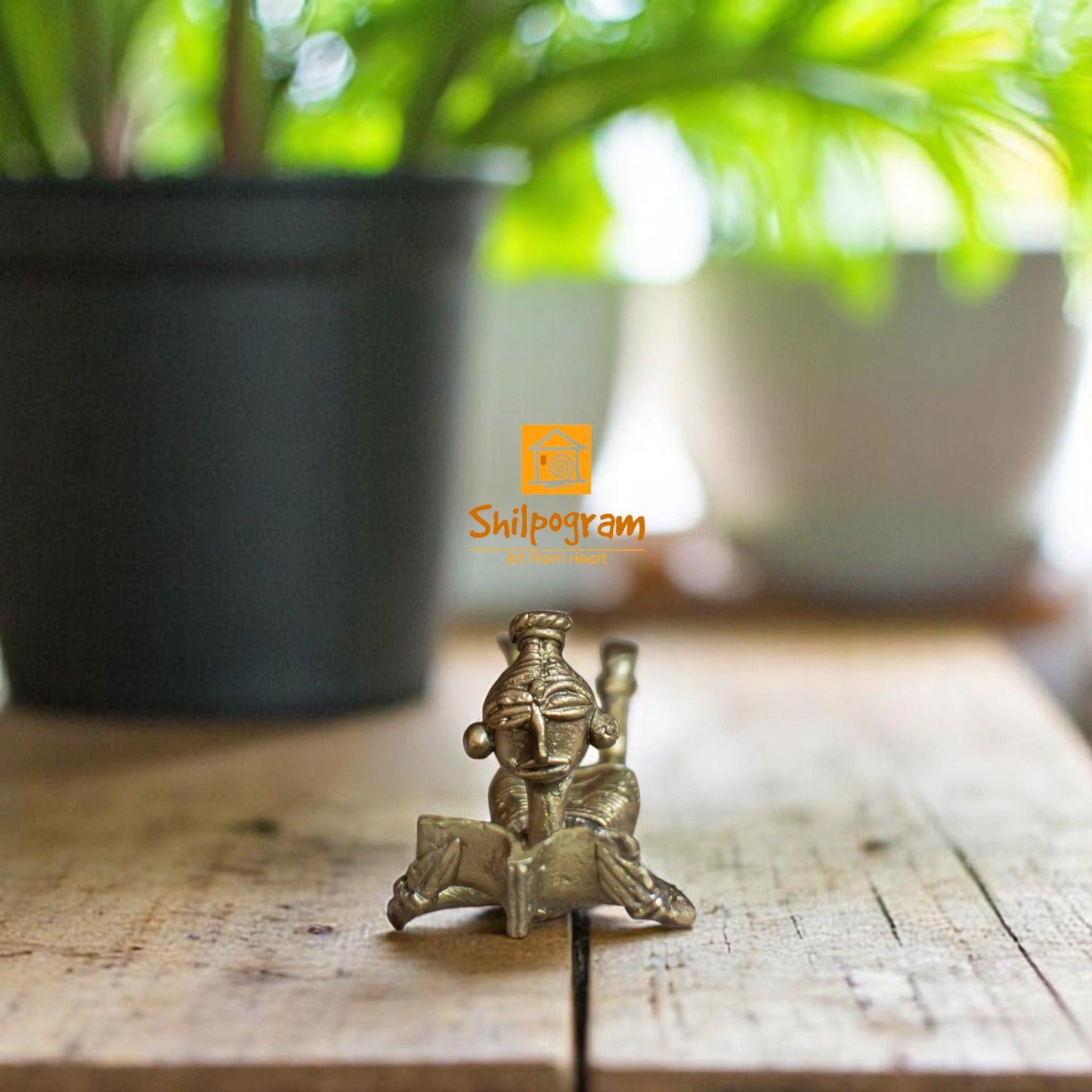 Dhokra Art Brass Metal Women Reading book Decorative Showpiece for Home Decor || D29