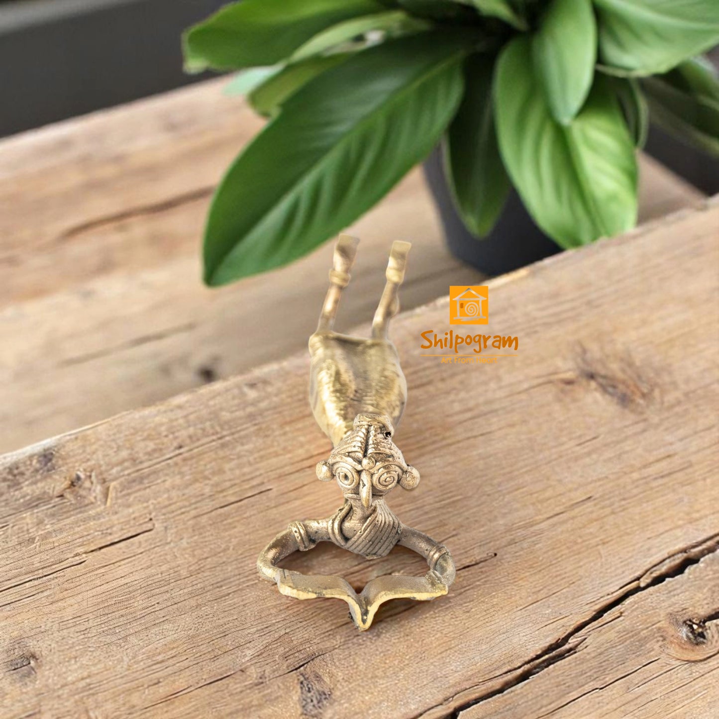 Dhokra Art Brass Metal Women Reading book Decorative Showpiece for Home Decor || D29
