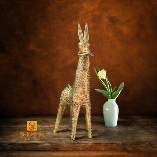 Dhokra Art Brass Metal Horse Decorative Showpiece || D101