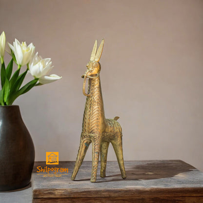 Dhokra Art Brass Metal Horse Decorative Showpiece || D101