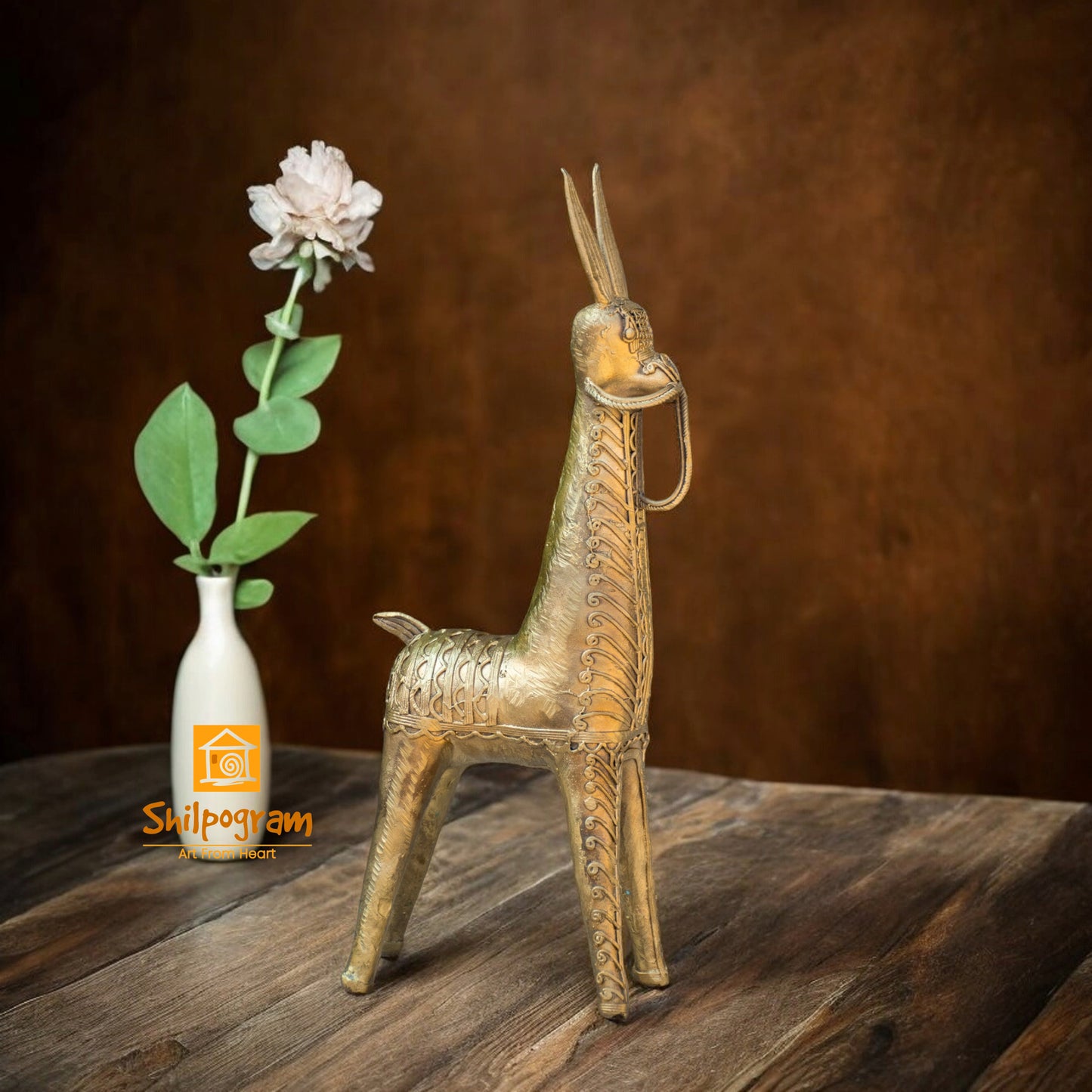 Dhokra Art Brass Metal Horse Decorative Showpiece || D101