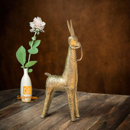 Dhokra Art Brass Metal Horse Decorative Showpiece || D101